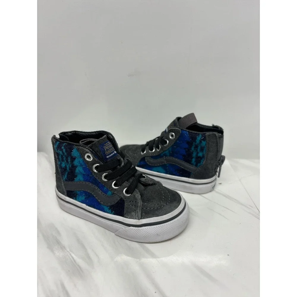 Vans Pendleton Blue Tribal SK8-Hi 3M Scotchgard Insulated Hi-Top Sneakers US 4.5